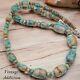 Rare Fox Mine Turquoise Mixed Shape Bench Bead Necklace Sterling Southwest