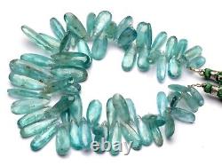 Rare Gem Aqua Kyanite Faceted Pear Briolette 13x5 to 25x8mm Size Beads 9 Strand