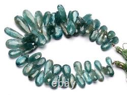 Rare Gem Aqua Kyanite Faceted Pear Briolette 13x7 to 30x11mm Beads 10 Strand