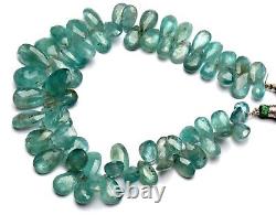 Rare Gem Aqua Kyanite Faceted Pear Briolette 9x5 to 16x9mm Size Beads 10 Strand