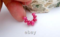 Rare Gem Grade New Rockland Ruby Bead Set Vibrant Rich Gel Red & Pink XL Size