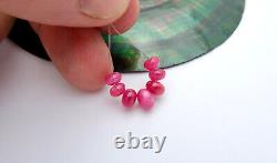 Rare Gem Grade New Rockland Ruby Bead Set Vibrant Rich Gel Red & Pink XL Size