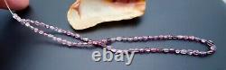 Rare Gemmy Natural Shining Ranges Of Purple Lilac Lavender Spinel Bead Strand