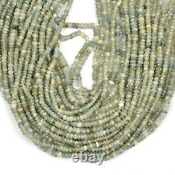 Rare Green Rutile 19 Strand Gemstone Beads Faceted Rondelle Shape 13 Inch 3-4 MM