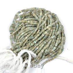 Rare Green Rutile 19 Strand Gemstone Beads Faceted Rondelle Shape 13 Inch 3-4 MM