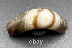 Rare Horn Shape Antique Gems Jewelry Agate Stone Natural Eyes Bead Pendant