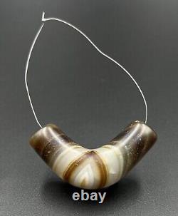 Rare Horn Shape Antique Gems Jewelry Agate Stone Natural Eyes Bead Pendant