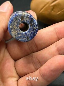 Rare Intaglio Lapis Lazuli Seal Cylinder Stamp Bead