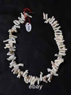 Rare Japanese White Coral Rough Beads Natural Gemstone Jewelry 16' inch Log