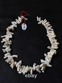 Rare Japanese White Coral Rough Beads Natural Gemstone Jewelry 16' inch Log