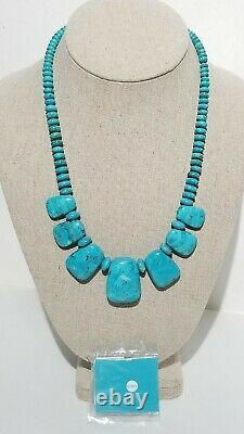 Rare Jay King DRT Mine Finds Turquoise & Micro Opal Inlay Reversible Necklace
