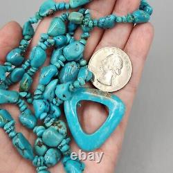 Rare Jay King DTR Mine Finds Turquoise Bead Sterling Silver Lariat Necklace 28