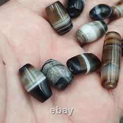 Rare Lot 10 Antique Tibetan and yemeni Agate Beads A Rare Gem from the Past