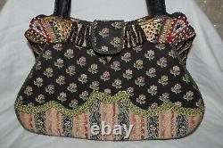 Rare Mary Frances Stone Beaded Patchwork Art Bag Purse One of a Kind Vintage