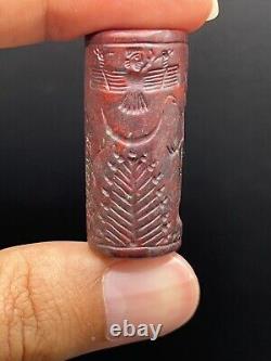 Rare Medieval Intaglio Seal Cylinder Jasper Stone Stamp Bead