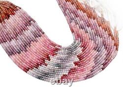Rare Multi Spinel 3mm-4mm Precious Gemstone Rondelle Faceted Beads 13Strand