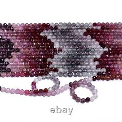 Rare Multi Spinel 3mm-4mm Precious Gemstone Round Faceted Beads 13Strand