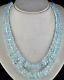 Rare Natural Blue Aquamarine Beads Faceted Round 2 L 744 Cts Gemstone Necklace