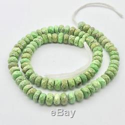 Rare Natural Gaspeite Faceted Roundel Bead Strand 109181