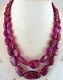 Rare Natural Pink Tourmaline Rubellite Carved Beads 885 Carats Gemstone Necklace