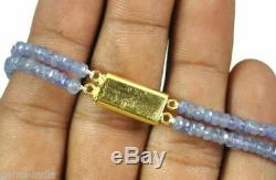 Rare Natural Translucent Purple Blue Tanzanite Beads Necklace 150 ctw 19 Strand