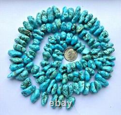 Rare Old Stock Natural Candelaria Turquoise Nugget Beads 30 Strand 965 Carats