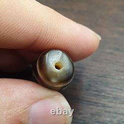 Rare Old Tibetan Eye Agate Dzi Bead High-Quality Amulet with 3 Circle Eyes