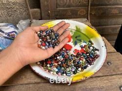 Rare Old Vintage 330 Grams Glass Stone Bead Bulk Mixed Lot Collectible
