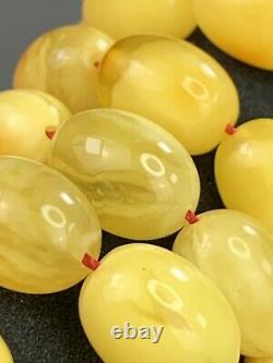 Rare Olive Natural STONE Baltic Amber Prayer Beads Mesbah
