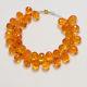 Rare Orange Spessartite Mandarin Garnet Faceted Teardrop Briolette Beads 3