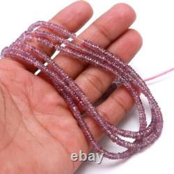 Rare PINK SAPPHIRE Faceted Rondelle Bead 3.5 mm Crafting Beads Drill Beads