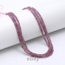 Rare PINK SAPPHIRE Faceted Rondelle Bead 3.5 mm Crafting Beads Drill Beads