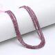 Rare Pink Sapphire Faceted Rondelle Bead Elegant Beads Color For Jewellery