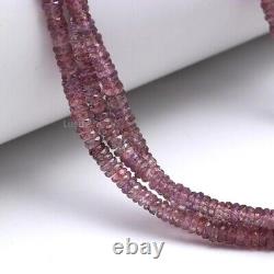 Rare PINK SAPPHIRE Faceted Rondelle Bead Elegant Beads Color for Jewellery