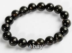 Rare Polished NUUMMITE bracelet 8 mm beads crystal polished stone Greenland
