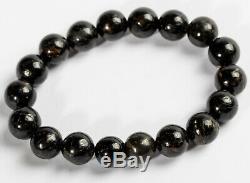Rare Polished NUUMMITE bracelet beads crystal polished stone #5051P Greenland