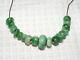 Rare Pre-columbian Bright Green 17 Piece Lot Jade Small Beads With Medium Center