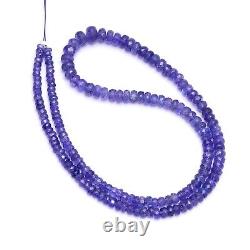 Rare Quality AAA+ Tanzanite Gemstone 3.5mm-7mm Faceted Rondelle Beads 16 Strand