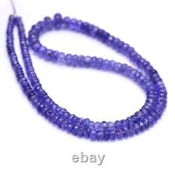 Rare Quality AAA+ Tanzanite Gemstone 3.5mm-7mm Faceted Rondelle Beads 16 Strand