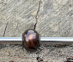 Rare Retired Stunning Trollbeads Black Pearl #2 HTF! Museum Bead