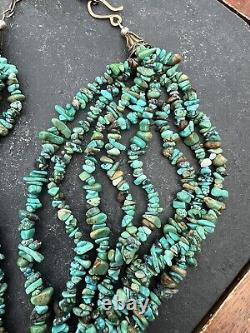 Rare Signed Rocki Gorman Turquoise Multi Stranded Necklace