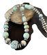 Rare Sterling Silver Navajo Pearls Dry Creek Turquoise Beads Necklace 1193