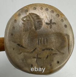 Rare Stone Seal Sphinx Intaglio Stamp Bead Central Asia