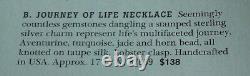 Rare Sundance Catalog Sterling Silver Gemstone Journey of Life Bead Necklace