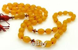 Rare Tiffany & Co. 18k Yellow Gold Orange Agate Beaded Tassel Necklace G443