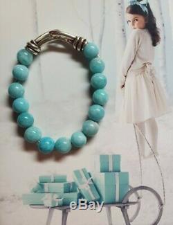 Rare Tiffany & Company Sterling Amazonite Paloma Picasso Knot Bead Bracelet