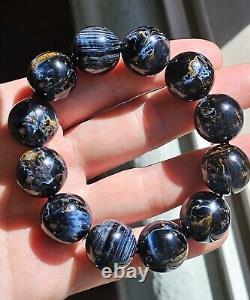 Rare Top Quality Huge Size Pietersite Namibia Round Beads Bracelet 17.3mm
