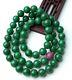 Rare Untreatedgrade Aemerald Sun Green Jadeite Jade Beads Necklace
