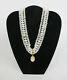 Rare Vintage 18k Moonstone Cameo Bead & Diamond Pendant Necklace Spectacular