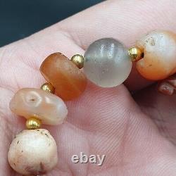 Rare Vintage Agate Animal Figurine Bracelet with Carnelian Beads